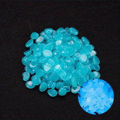 100pcs Glow in the Dark Pebbles for Garden Aquarium Decoration