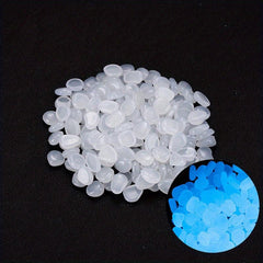 100pcs Glow in the Dark Pebbles for Garden Aquarium Decoration