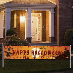 Halloween Party Banner: Spooky Decor for Your Courtyard