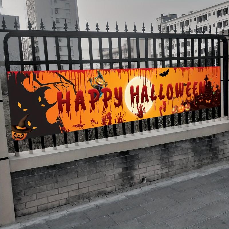 Halloween Party Banner: Spooky Decor for Your Courtyard
