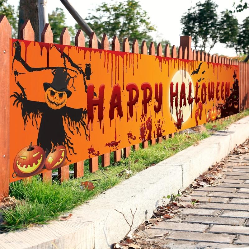 Halloween Party Banner: Spooky Decor for Your Courtyard