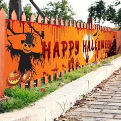 Halloween Party Banner: Spooky Decor for Your Courtyard
