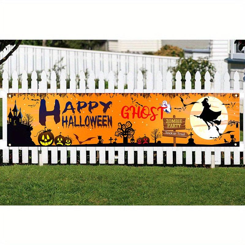 Halloween Party Banner: Spooky Decor for Your Courtyard