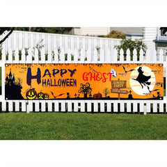 Halloween Party Banner: Spooky Decor for Your Courtyard