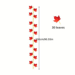Red Maple Leaf Vine, Holiday Home Wall Decor
