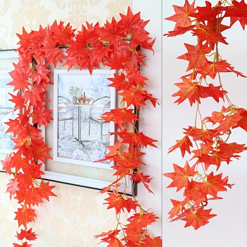 Red Maple Leaf Vine, Holiday Home Wall Decor