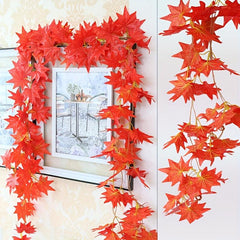 Red Maple Leaf Vine, Holiday Home Wall Decor