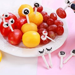 10pcs Cartoon Fruit Forks for Kids Bento Lunch Decoration
