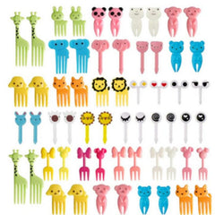 10pcs Cartoon Fruit Forks for Kids Bento Lunch Decoration