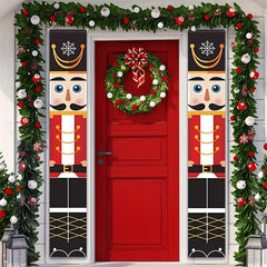 Christmas Banner Decor Porch Sign Happy Year Signs For Home Front Door Fireplace