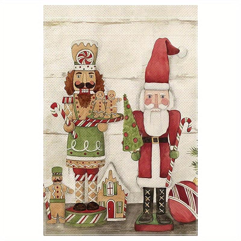 Christmas Banner Decor Porch Sign Happy Year Signs For Home Front Door Fireplace