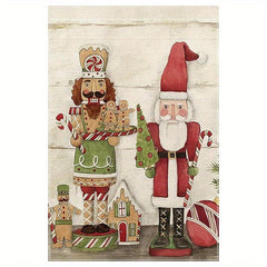 Christmas Banner Decor Porch Sign Happy Year Signs For Home Front Door Fireplace