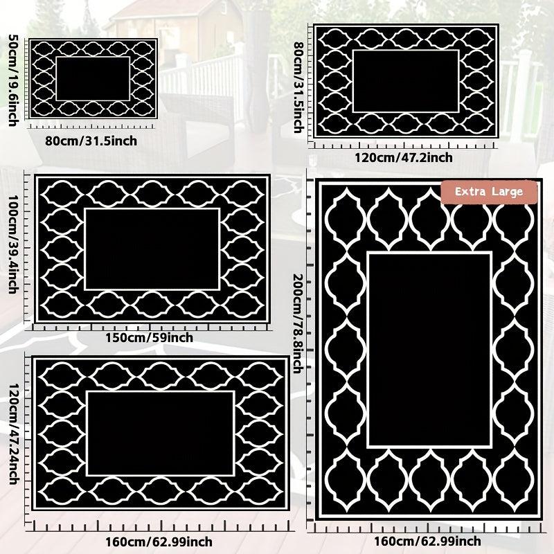 Outdoor Indoor Area Rugs Floor Mat with Anti-slip Rubber Backing