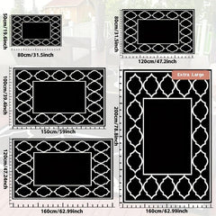Outdoor Indoor Area Rugs Floor Mat with Anti-slip Rubber Backing