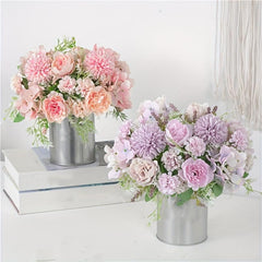 Simulated Rose Wedding Bouquet for Outdoor Garden Decor