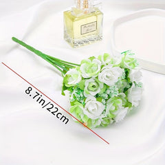 21Forks Rose Flower Small Lace Silk Bouquet Home Wedding Decoration