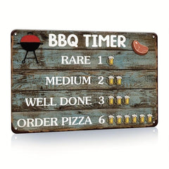 Retro Vintage Quote Metal Tin Sign - BBQ Fun