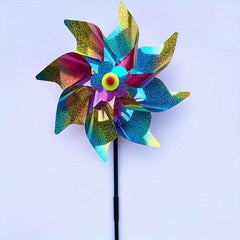 Reflective Pinwheels for Garden Decor - Set of 2