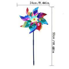 Reflective Pinwheels for Garden Decor - Set of 2