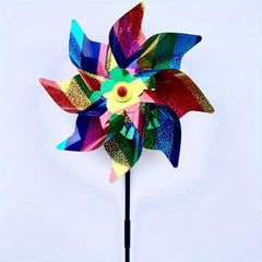 Reflective Pinwheels for Garden Decor - Set of 2