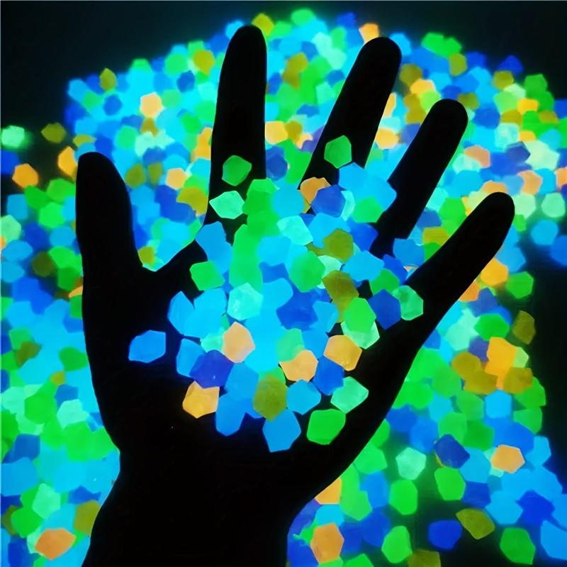 100pcs Luminous Stones Glow In The Dark Pebbles Home Garden Decoration