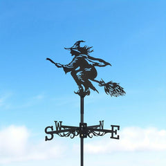 Stainless Steel Weather Vane Magic Broom Shape Metal Weathercock