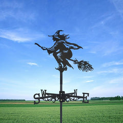 Stainless Steel Weather Vane Magic Broom Shape Metal Weathercock