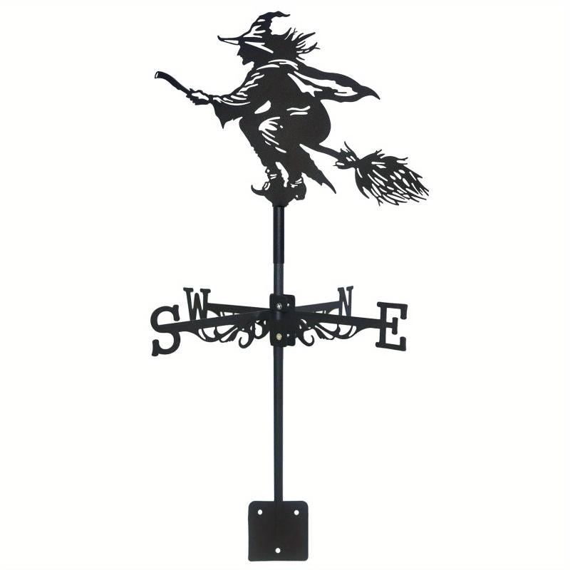 Stainless Steel Weather Vane Magic Broom Shape Metal Weathercock