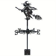 Stainless Steel Weather Vane Magic Broom Shape Metal Weathercock