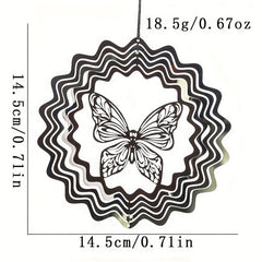 Stainless Steel Butterfly Wind Spinner Outdoor Decor