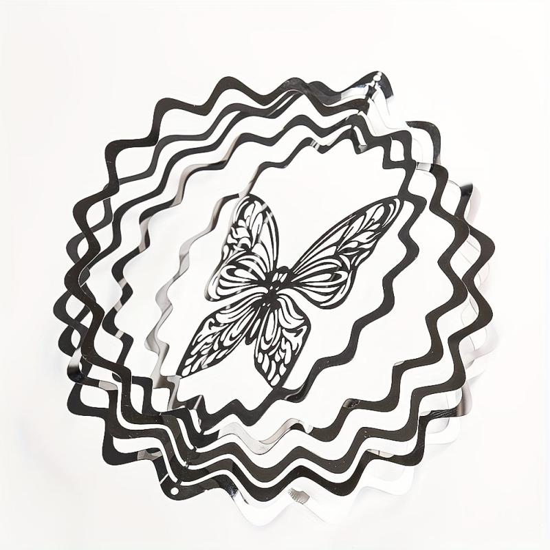 Stainless Steel Butterfly Wind Spinner Outdoor Decor