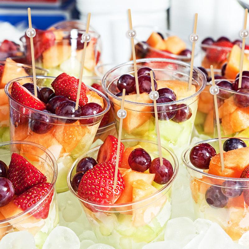 100pcs Disposable Cake Dessert Cocktail Sticks Fruit Picks