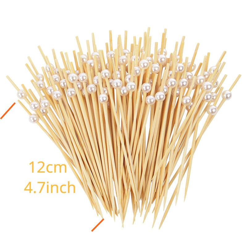 100pcs Disposable Cake Dessert Cocktail Sticks Fruit Picks