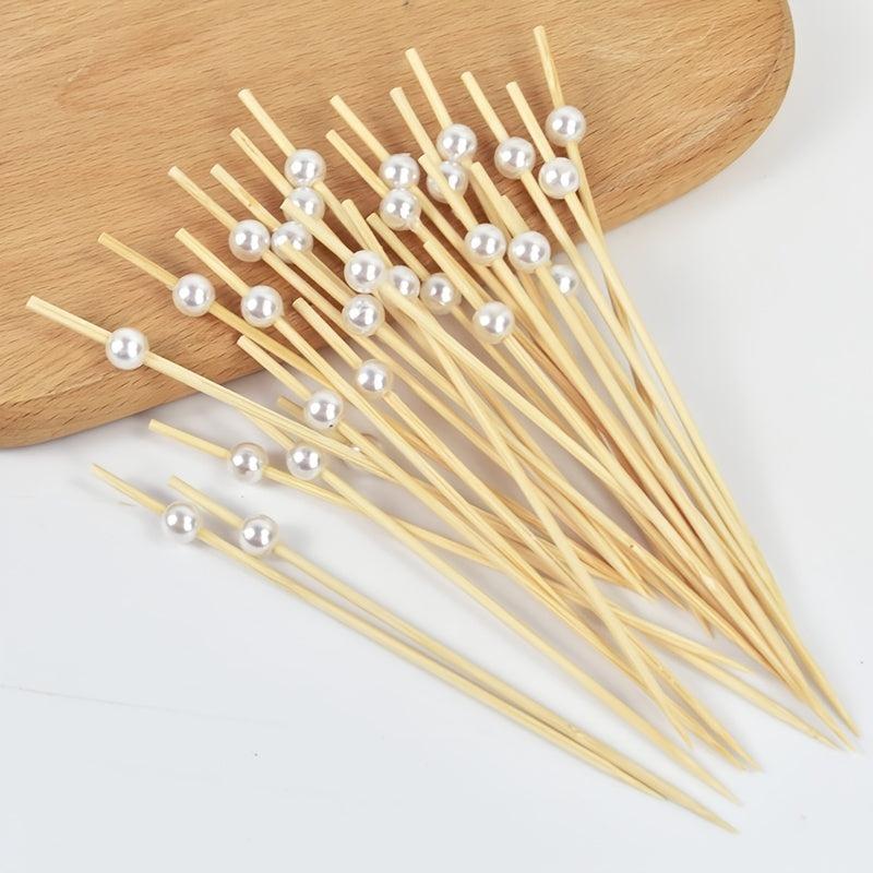 100pcs Disposable Cake Dessert Cocktail Sticks Fruit Picks