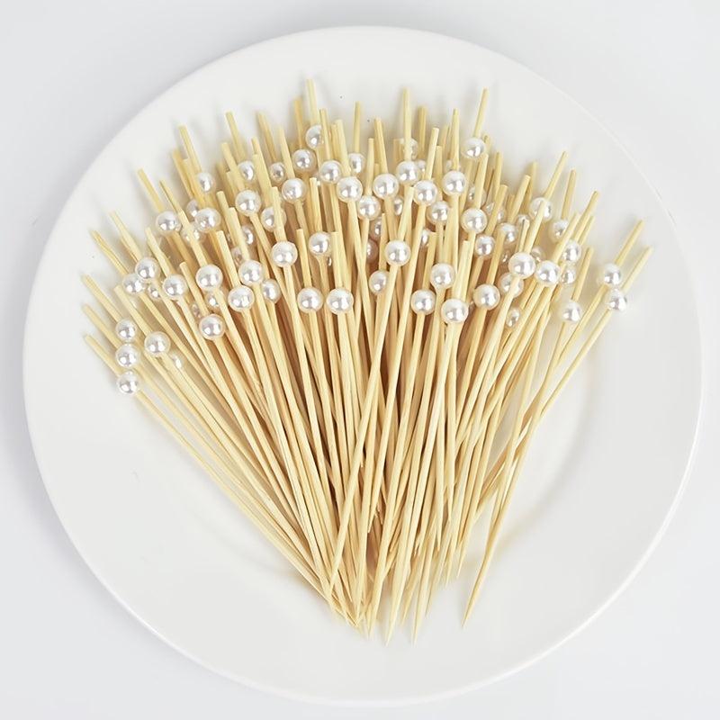 100pcs Disposable Cake Dessert Cocktail Sticks Fruit Picks
