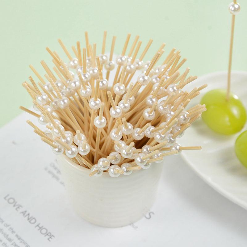 100pcs Disposable Cake Dessert Cocktail Sticks Fruit Picks