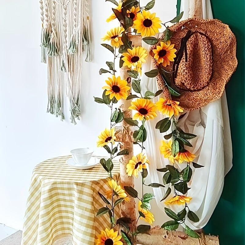Simulation Sunflower Vine for Home Decor