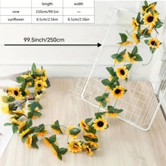 Simulation Sunflower Vine for Home Decor