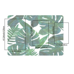 Tropical Plant Leaf Doorway Mat Indoor Non Slip Absorbent Floor Padded
