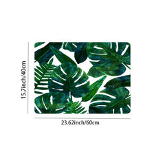 Tropical Plant Leaf Doorway Mat Indoor Non Slip Absorbent Floor Padded