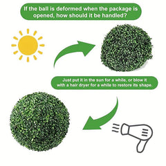 1pc Artificial Boxwood Ball 27 35 Backyard Balcony Garden Decoration