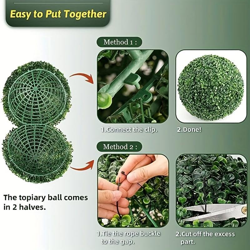 1pc Artificial Boxwood Ball 27 35 Backyard Balcony Garden Decoration