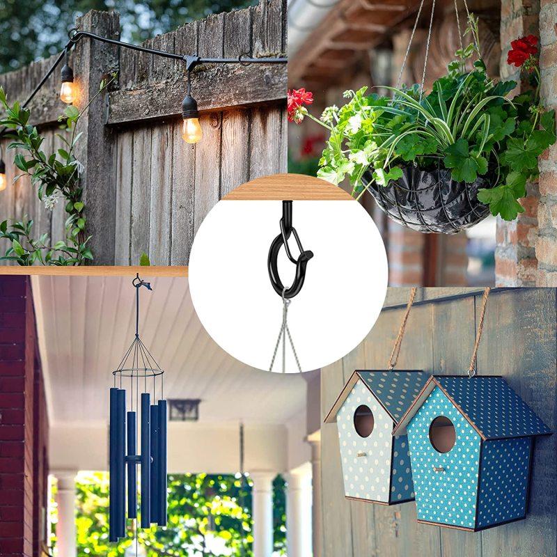 Hanger Hooks Screw for Outdoor String Lights Safety Buckle Cup Eye Hook