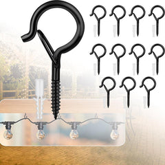Hanger Hooks Screw for Outdoor String Lights Safety Buckle Cup Eye Hook