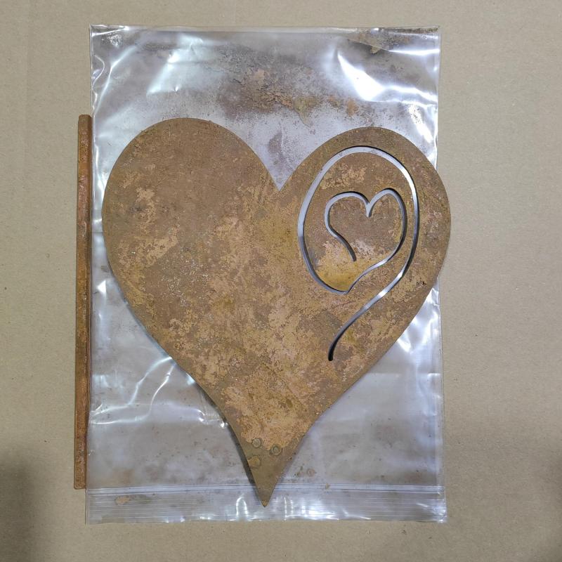 Rusted Heart Decor for Indoor/Outdoor Garden - Curly Wire - Yard Flower Bed
