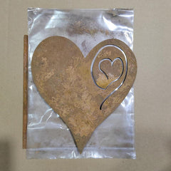 Rusted Heart Decor for Indoor/Outdoor Garden - Curly Wire - Yard Flower Bed