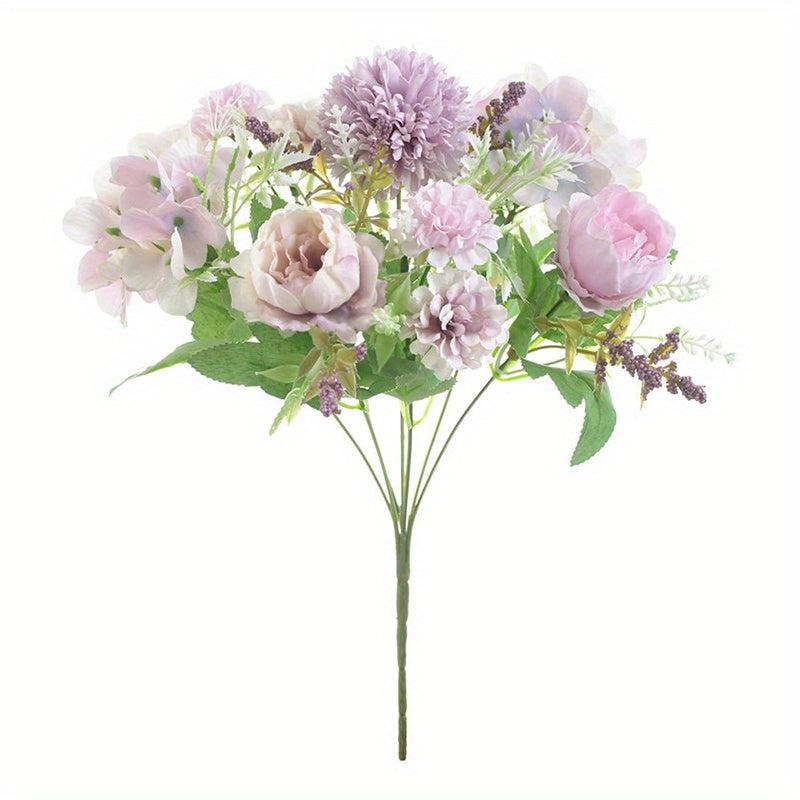 Artificial Hydrangea Flower Real Touch Arrangement Room Decor
