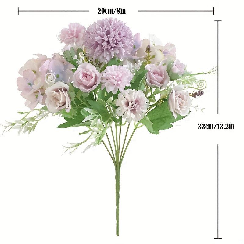 Artificial Hydrangea Flower Real Touch Arrangement Room Decor