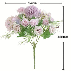 Artificial Hydrangea Flower Real Touch Arrangement Room Decor