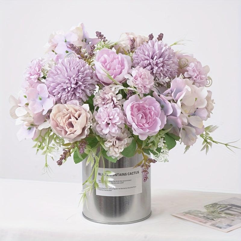 Artificial Hydrangea Flower Real Touch Arrangement Room Decor